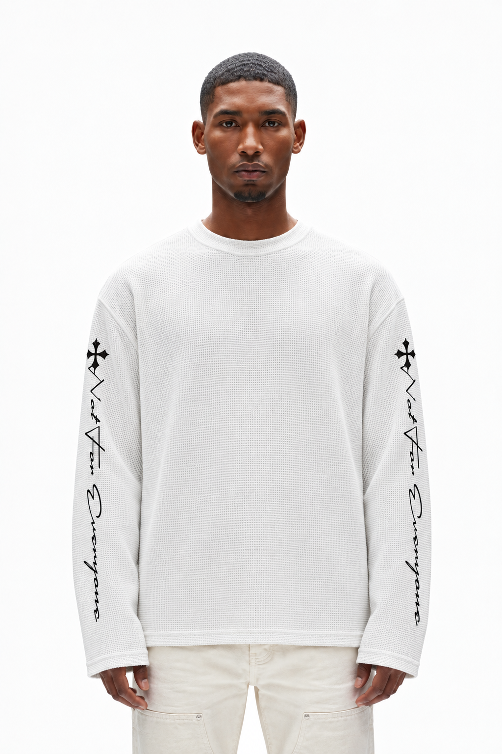 Oversized White Waffle Tshirt