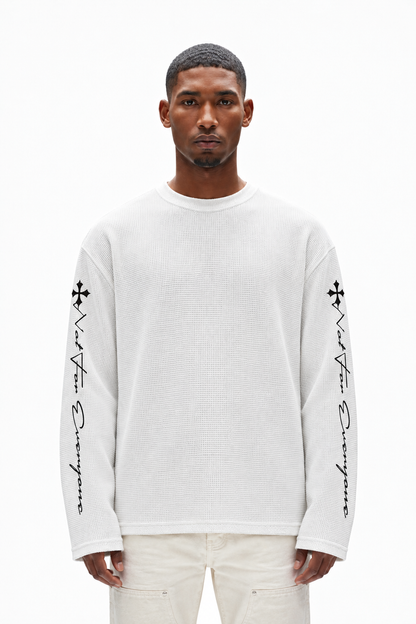 Oversized White Waffle Tshirt