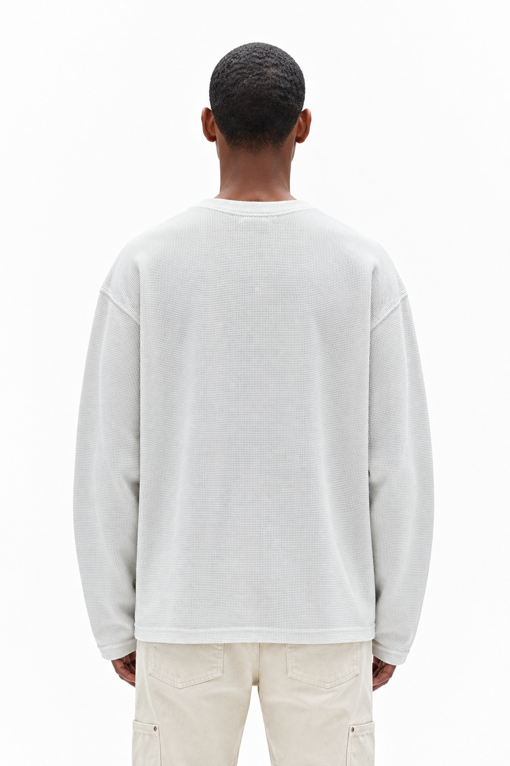 Oversized White Waffle Tshirt
