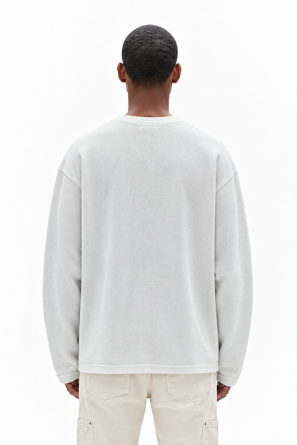 Oversized White Waffle Tshirt