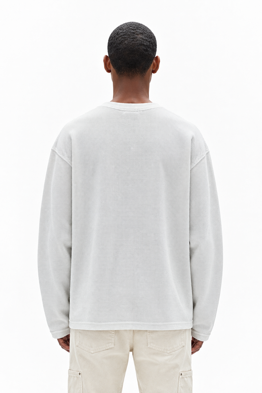Oversized White Waffle Tshirt