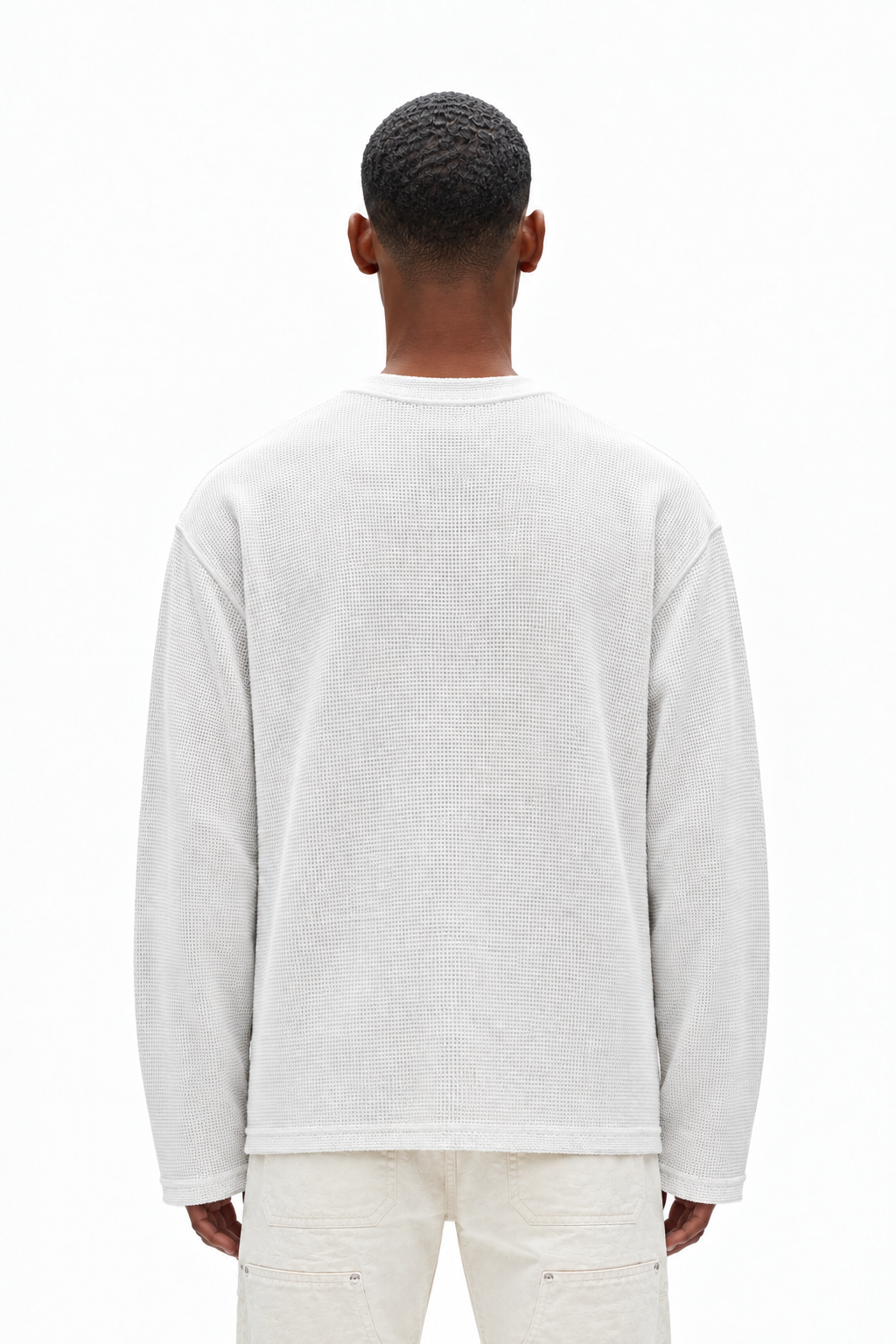 Oversized White Waffle Tshirt