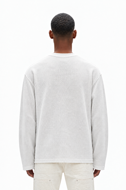 Oversized White Waffle Tshirt