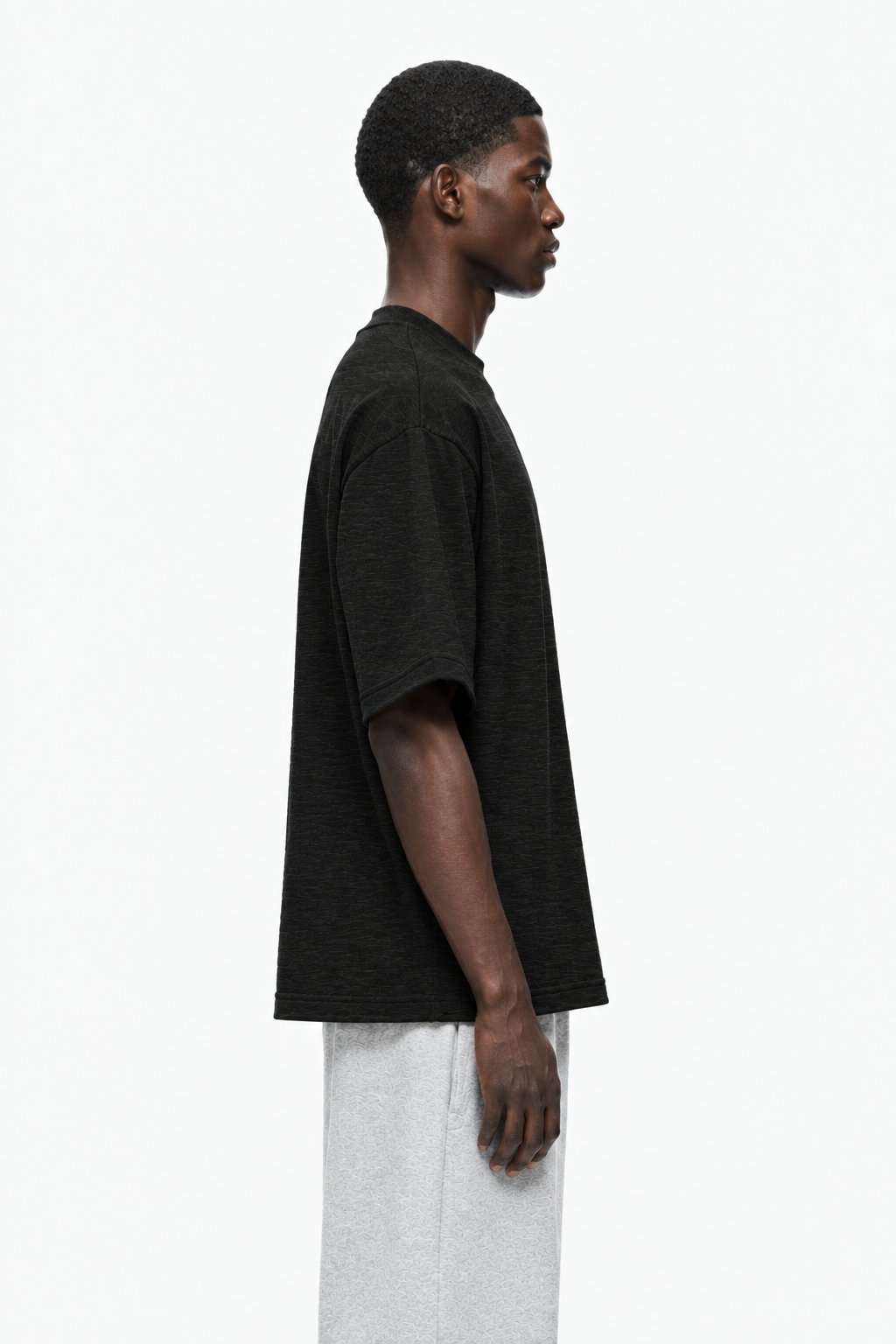 Graphite Boxy Slub tee