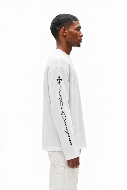Oversized White Waffle Tshirt