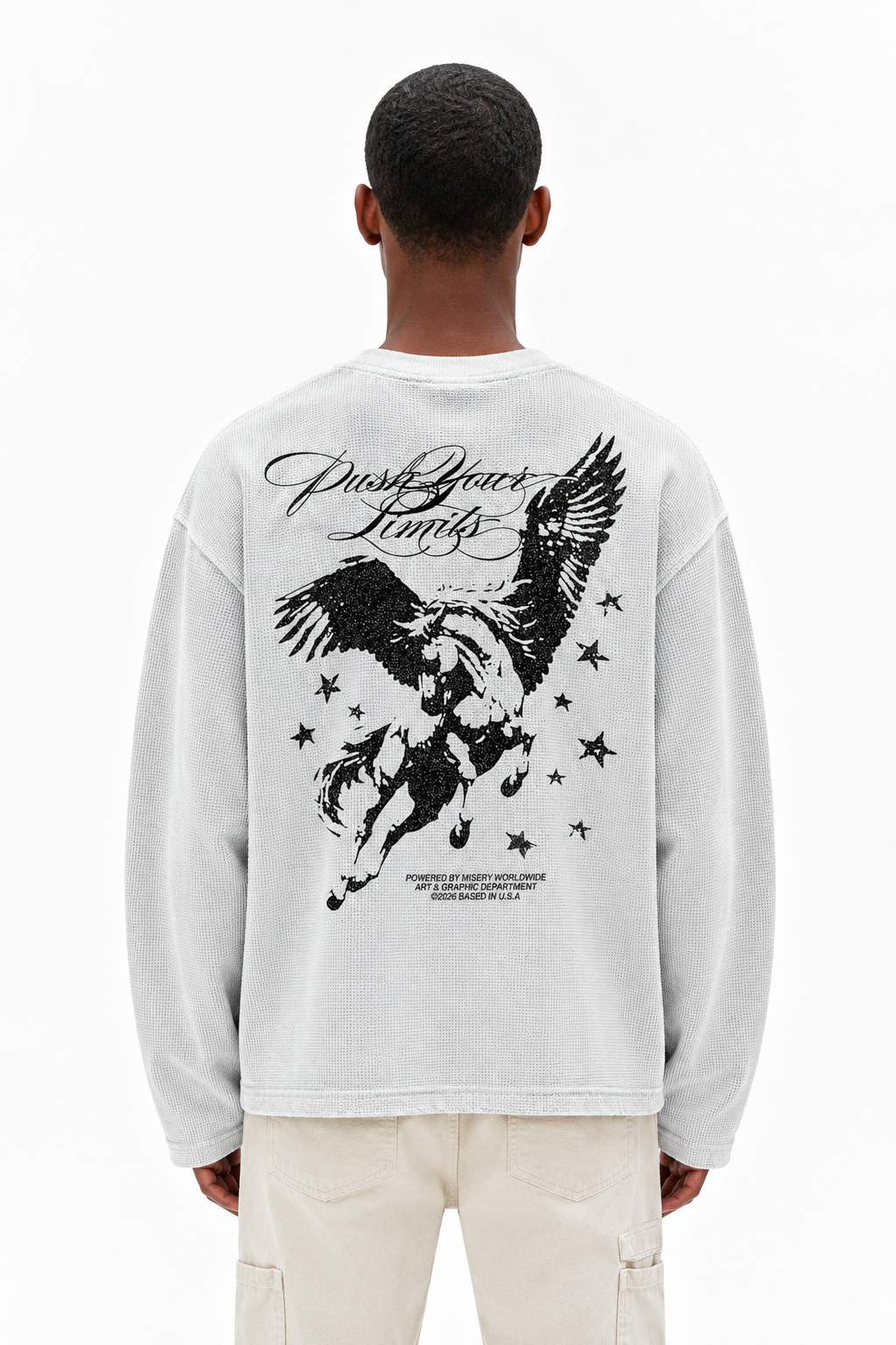 Oversized White Waffle Tshirt