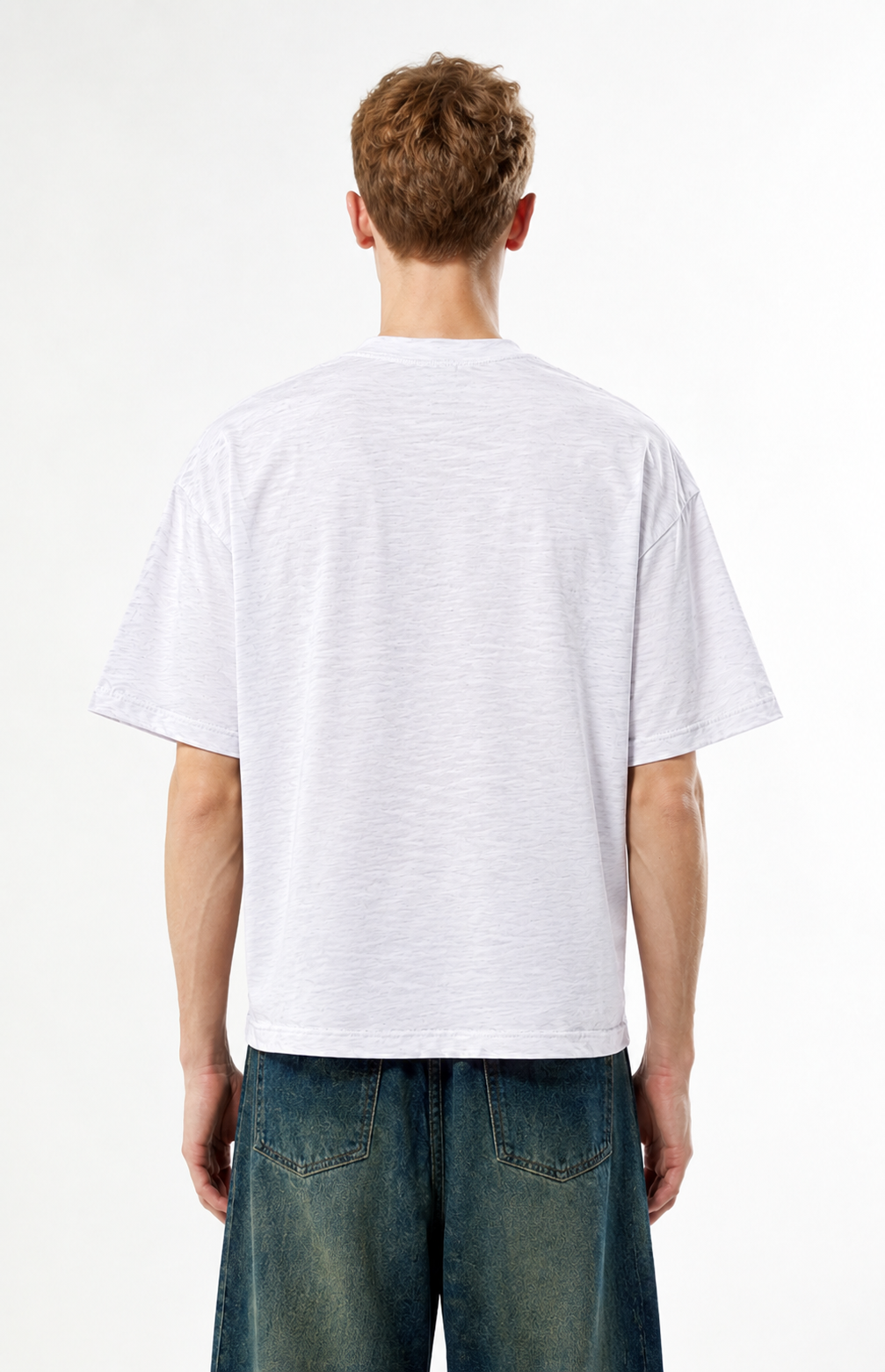 Dusty White Boxy Slub tee
