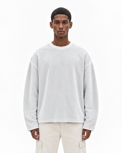 Oversized White Waffle Tshirt