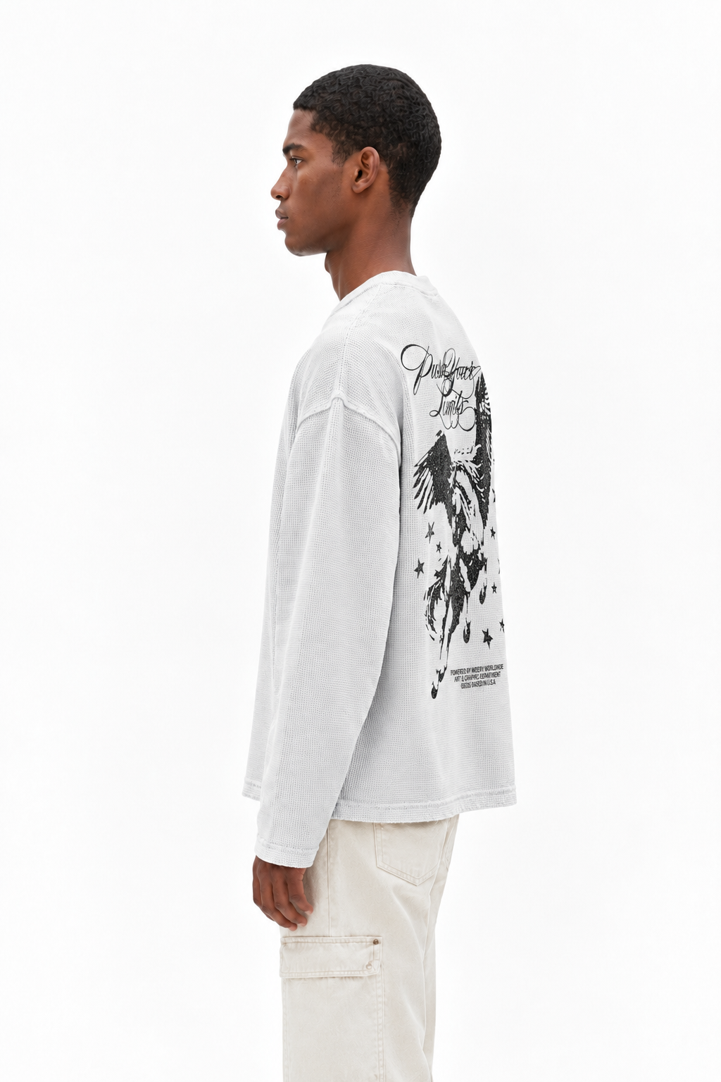 Oversized White Waffle Tshirt