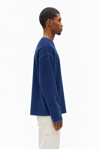 Oversized Blue Waffle Tshirt