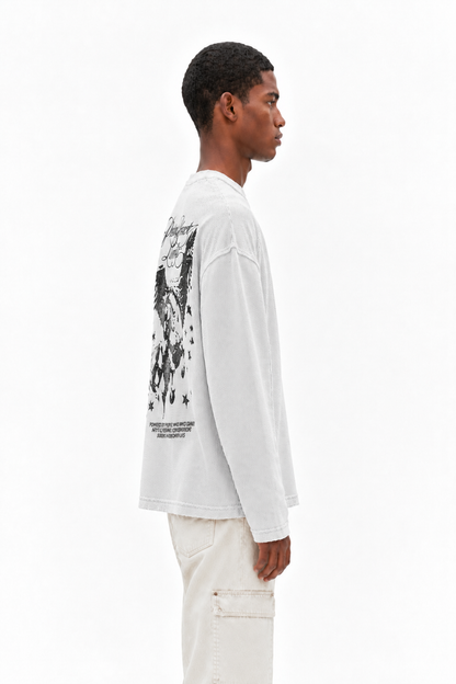 Oversized White Waffle Tshirt