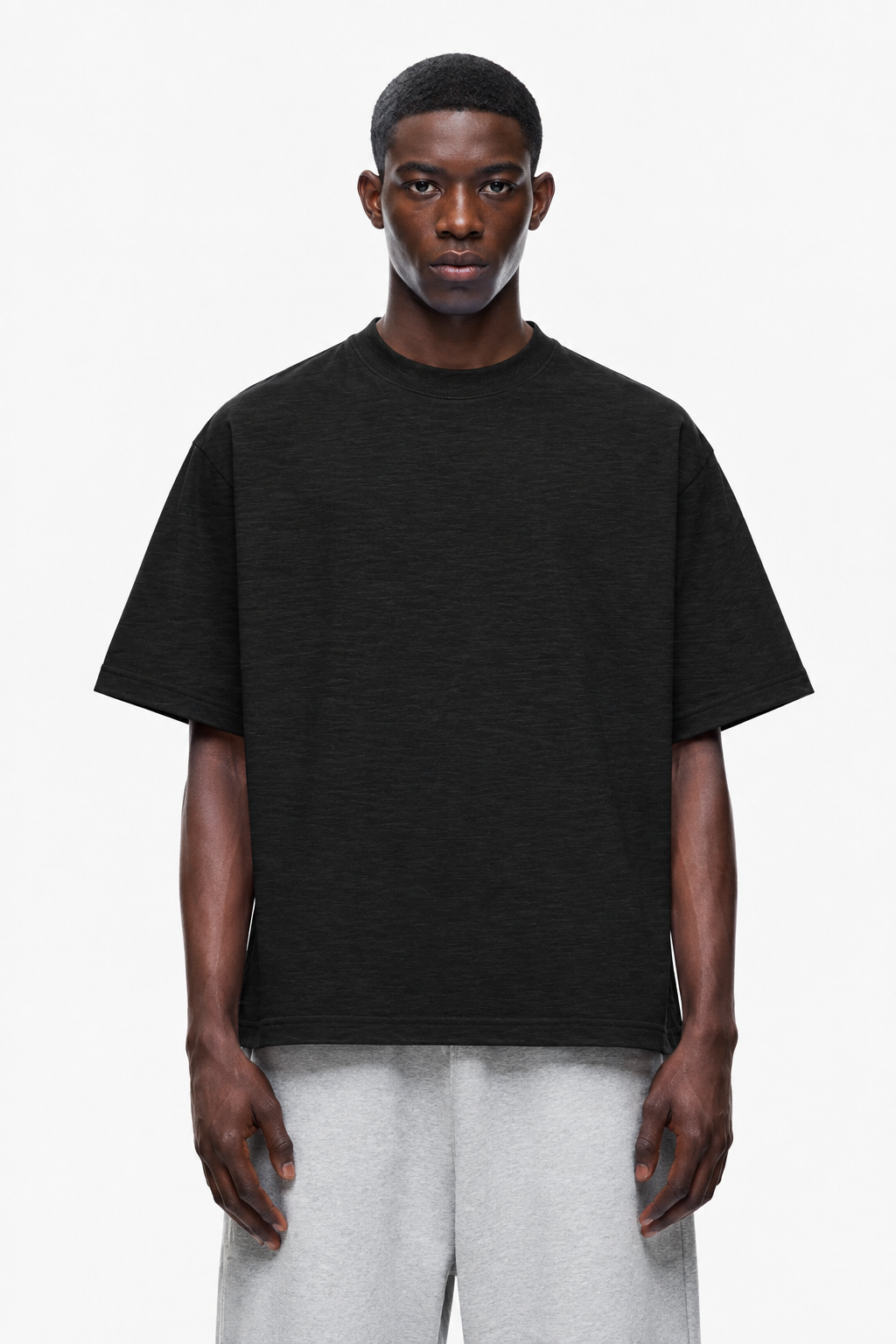 Graphite Boxy Slub tee