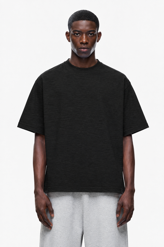 Graphite Boxy Slub tee